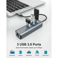 USBC to Adapter, 4in1 Gigabit RJ45 Network Hub with USBC