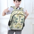 thumbnail image 6 of FORMRS Unisex School Backpack 17" Student Travel Bag with Laptop Compartment, Beige Floral Pattern, 6 of 7
