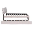 thumbnail image 5 of Harper & Bright Designs Teddy Fleece Full Size Upholstered Platform Bed with Trundle, Beige, 5 of 9