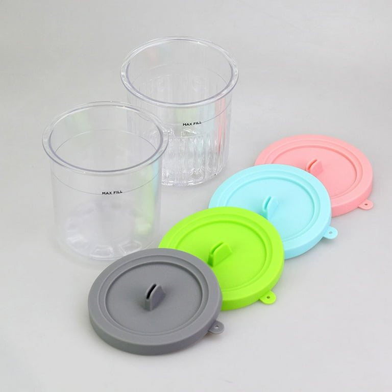 2Pcs Replacement Covers Silicone Ice Cream Container Lids Airtight
