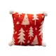 thumbnail image 2 of Cojín Cuadrado de Peluche Rojo con Forma de Árbol de Navidad | Cojín Decorativo Navideño de 40 Cm | Tela Suave | 550 G | Ideal para Regalar, 2 of 6