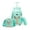 Green Mermaid, variant on Pink Kids Rolling Backpacks for Girls Roller Backpack with Wheels Lunch Bag Pencil Case Wheeled School Bag for 8-10 Mermaid