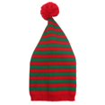 thumbnail image 1 of Gorro de punto a rayas de Navidad, gorro de ganchillo de punto rojo y verde de Papá Noel, regalo de Feliz Navidad, Feliz Año Nuevo, 1 of 4