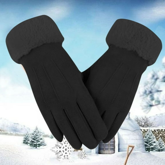 GZWYHT Gloves for Cold Weather,Winter Gloves Women Winter Touchscreen Gloves For Cold Weather, Chenille Warm Cable Knit Elastic Cuff Texting Thermal Gloves For Driving Fingerless Gloves Black
