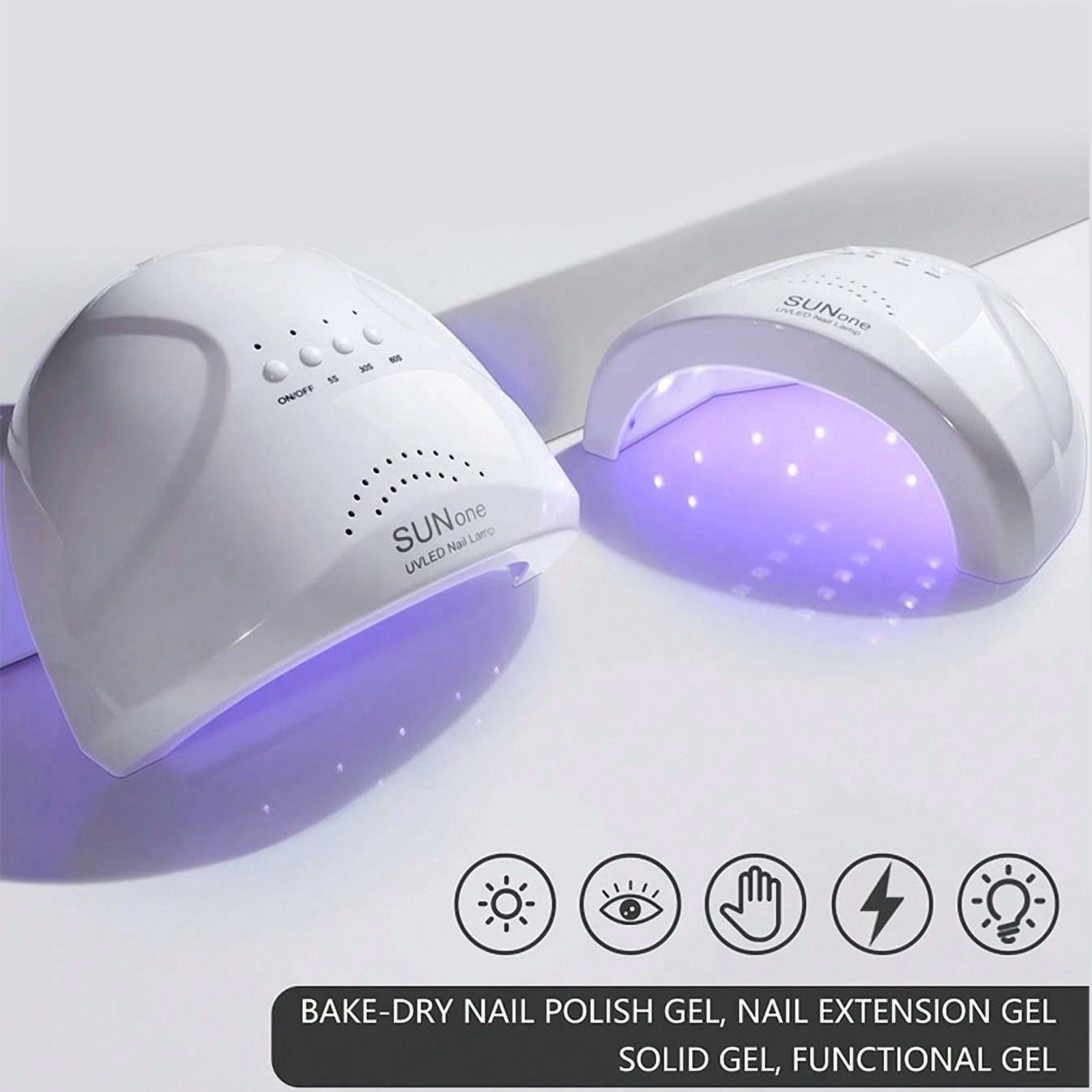 MOROVAN Essential Items For Manicure: 1 Piece LED Nail Light--Ultraviolet Lamp Tube For Nail Polish, Ultraviolet Drying Device With 4 Timers And Automatic Sensor LCD Display.