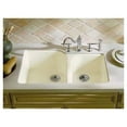 thumbnail image 3 of Kohler K-5931-4U Executive Chef 33" Double Basin Under-Mount Enameled Cast-Iron Kitchen, 3 of 7