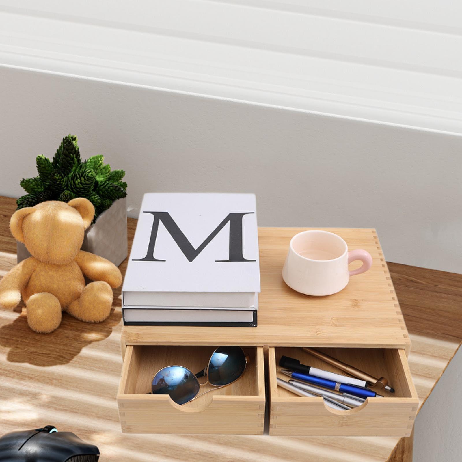 Organizador de escritorio de bambú yotijay para cajón, espacio de trabajo, cocina, utensilios y encimera 7