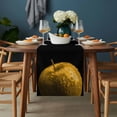 thumbnail image 2 of Yellow Fruit Table Runner - 70 Inch Long, Kitchen Dining Table Runner Dresser Scarves, Modern Minimalist Decor Black Background Farmhouse Decor for Coffee Tables Wedding Party Banquet, 2 of 8