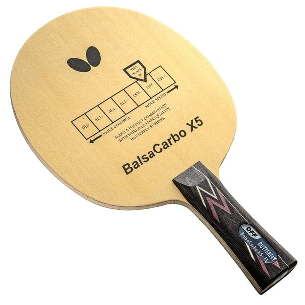 Butterfly Balsa Carbo X5 Table Tennis Blade Balsa Wood Blade with 2