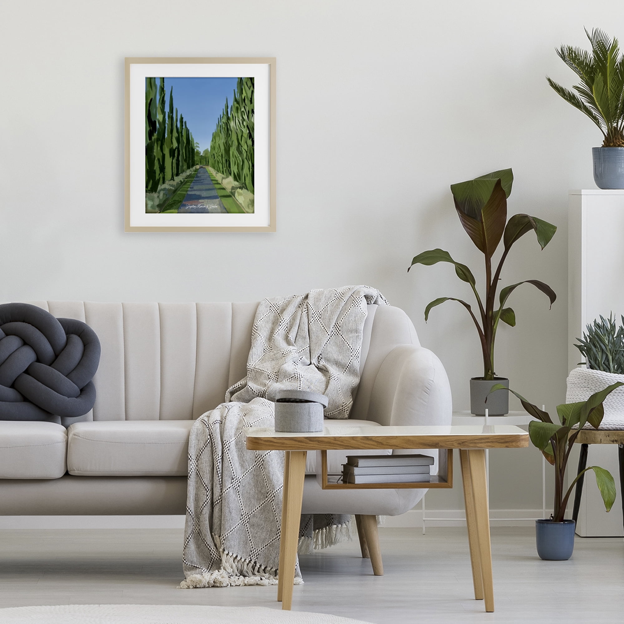 Stupell Industries Greystone Gardens Path Birch Framed Print Under Glass, design by Amelia Noyes