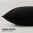 thumbnail image 3 of Waterproof Decorative Pillow Covers Black 24x24 Inch Pack of 2 Soft Boucle Textured Throw Pillowcases Elegant Accent Pillows for Couch Sofa Chair Bed Home Decor Indoor Outdoor, 3 of 4