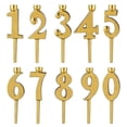 thumbnail image 1 of Birthday Cake Number Candle Set, 09 Steel Numbers Reusable Holders, for Number Decoration Top Cakes Metal, 1 of 8