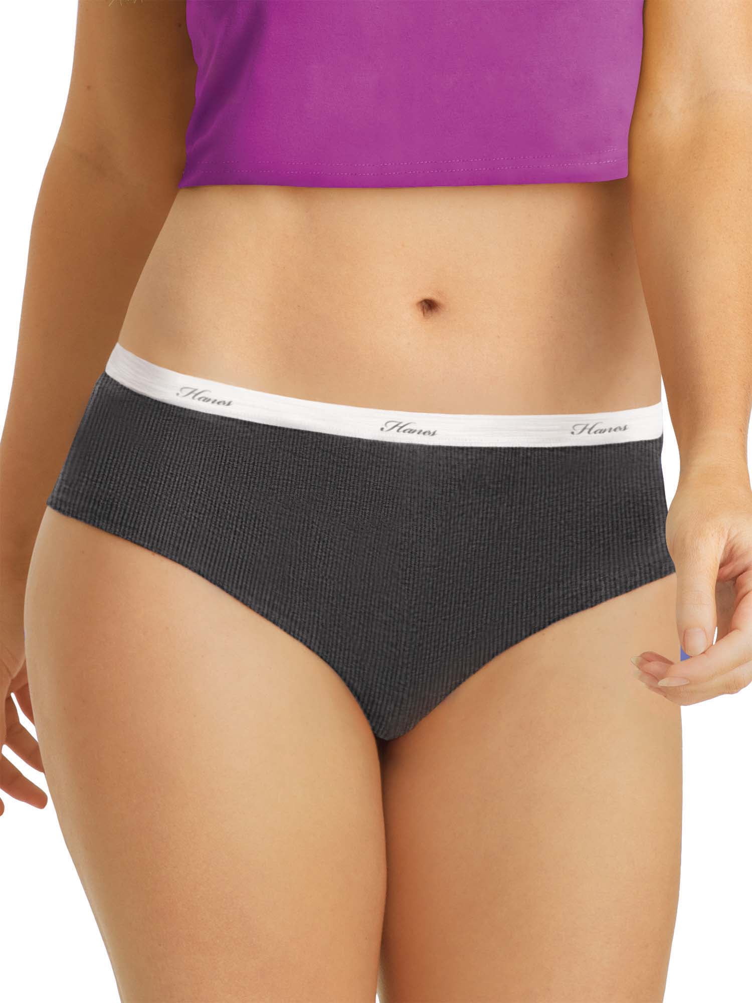 Hanes Women's Ribbed Cotton Hipster