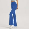 thumbnail image 5 of FRSASU Flare Yoga Pants for Women - Soft High Waist Bootcut Leggings Tall & Long Bootleg Pants for Women Blue, 5 of 5