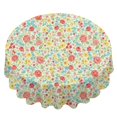 thumbnail image 2 of Pioneer Flower Floral Print Pattern Round Tablecloth 60 X 60 Inch, Wrinkle Resistant Wipeable Table Cloth for Kitchen Dining Picnic Patio Party, 2 of 6