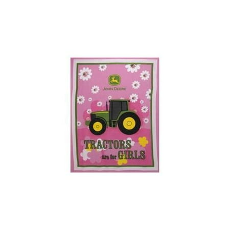 Springs Creative 41814C47 John Deere Fleece 59-60 inch Wide 100% Polyester 9yd D-R-John Deere Tractors are for Girls -Pa
