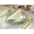 thumbnail image 3 of " OCCASIONS " 240 Plates Pack,(120 Guests) Heavyweight Premium Disposable Plastic Plates Set -120 x 10.25'' Dinner + 120 x 7.5'' Salad / Dessert (Rochelle Seafoam / Mint and Gold), 3 of 6
