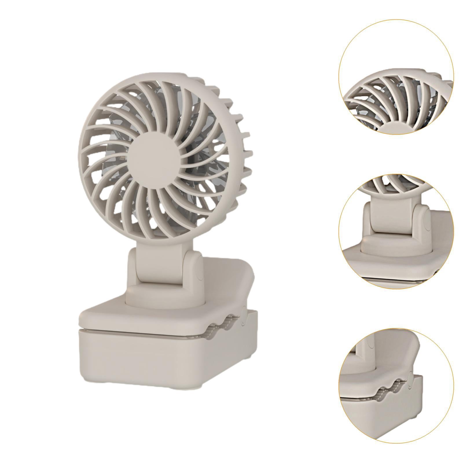 Fancyes Clip on Fan Mini Personnel Desk Fan Light Multi -use -use -summer Gifts for Office Kitchens -wandercamping -Camping -cycling Cycling Apricot