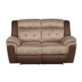 thumbnail image 5 of Lexicon Chai Microfiber 2-Piece Manual Reclining Sofa Set in 2-Tone brown, 5 of 14