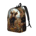 thumbnail image 2 of Balery Grassland Sunflower Cow Vintage Canvas Backpack for Men and Women - Large Capacity, Durable Travel Laptop Bag for School, Work, Hiking, and Outdoor Activities-Small, 2 of 7