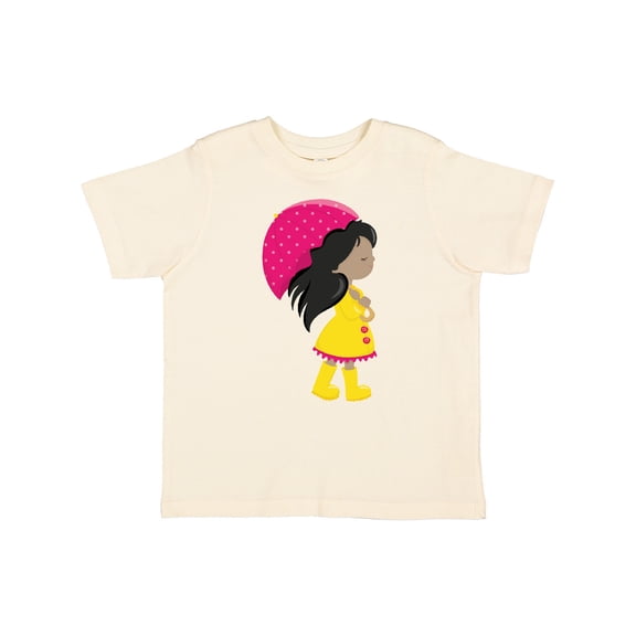 Inktastic African American Girl, Girl in Raincoat, Umbrella Girls Toddler T-Shirt