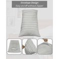 thumbnail image 7 of Sage Green Striped Pillow Covers King Size, Sage Green White Stripes Farmhouse Soft Bed Throw Pillowcases Breathable Cooling Long Lumbar Body Pillow Sham Cover for Bed Sofa 20''x40'', 7 of 7