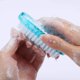thumbnail image 3 of Cepillo de limpieza de uñas, mango de cepillo de uñas, cepillos de plástico de 2 lados con cerdas suaves para manicura pedicura mujeres niños, paquete de 4 (blanco claro, azul claro), 3 of 5