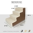 thumbnail image 6 of Precious Tails Deluxe High-Density Foam 4-Step Pet Stairs for Dogs and Cats - Durable, Lightweight, and Portable Staircase for Easy Mobility Assistance, 6 of 7