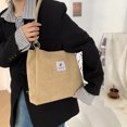 thumbnail image 3 of Bolso de hombro grande de pana de moda para mujer (caqui) Tmvgtek Para estrenar, 3 of 9