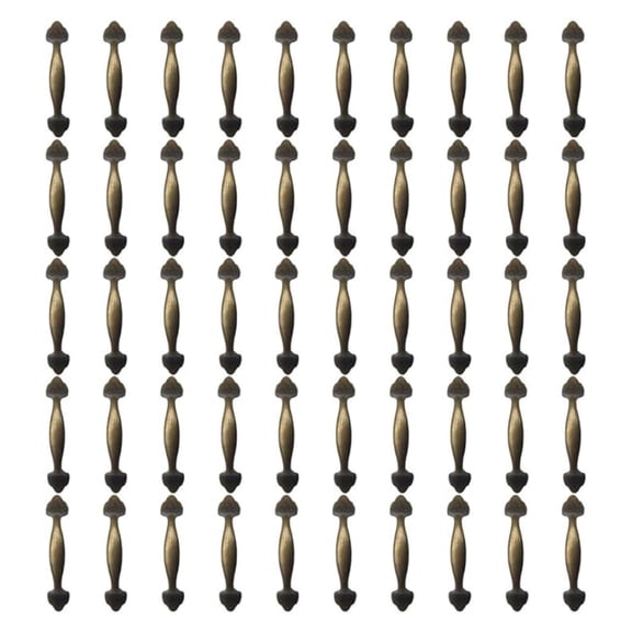 50-Pack Antique Brass Door Pull Handle Drawer Cabinet Kitchen 125mm 5in New (50)