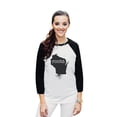 thumbnail image 2 of Thread Tank Home Roots State Wisconsin WI Unisex 3/4 Sleeves Baseball Raglan White Black Small, 2 of 4