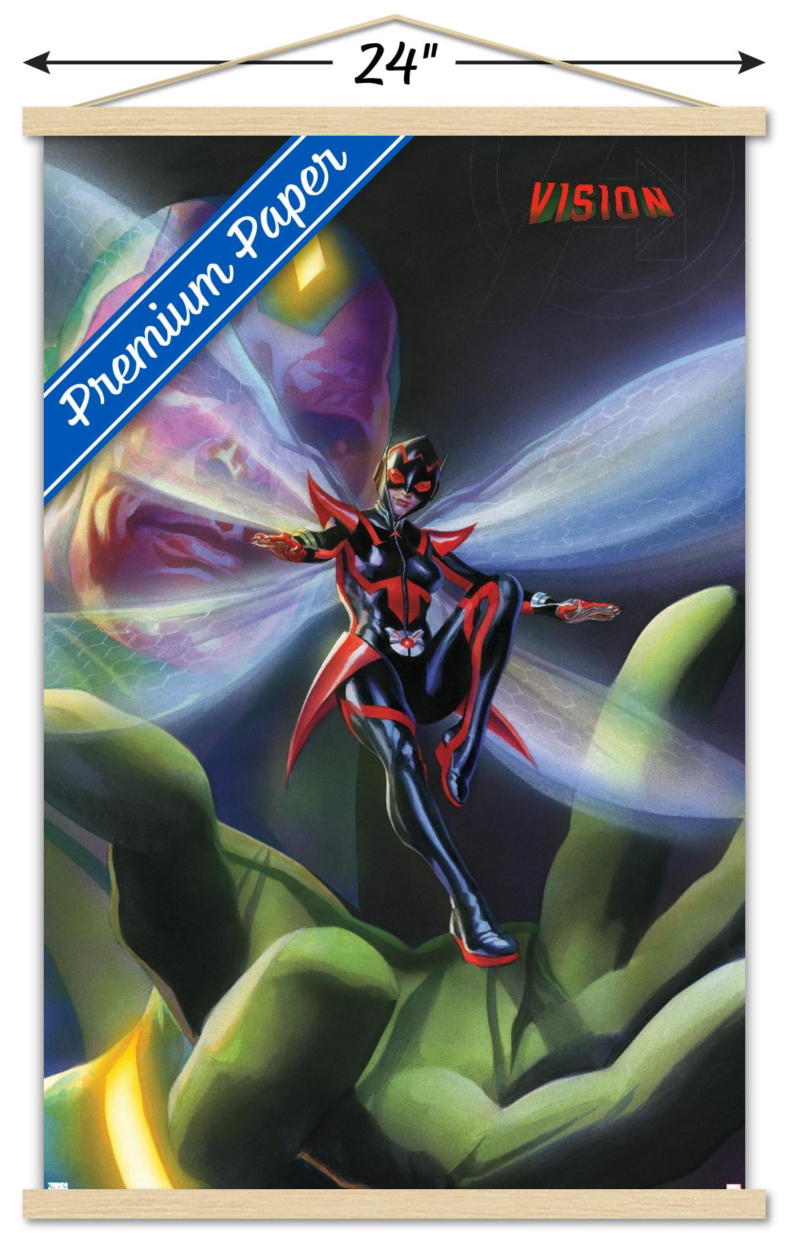 Marvel Comics - Vision - All-New, All-Different Avengers #9 Wall Poster with Wooden Magnetic Frame, 22.375" x 34"
