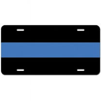 Thin Blue Line - Police Officers Novelty Metal Vanity License Tag Plate