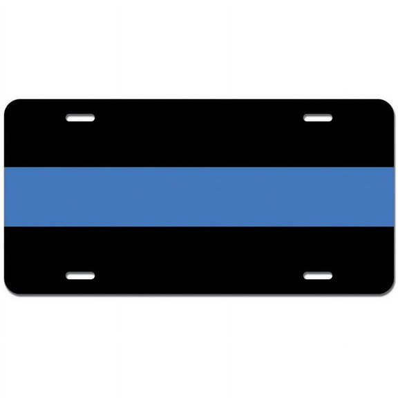 Thin Blue Line - Police Officers Novelty Metal Vanity License Tag Plate