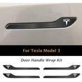 thumbnail image 2 of IPG for Tesla Model 3 / Model Y Door Handle Decal Sticker Wrap Kit (Set of 4) with Tesla Logo (Midnight Silver Brushed Aluminum), 2 of 6