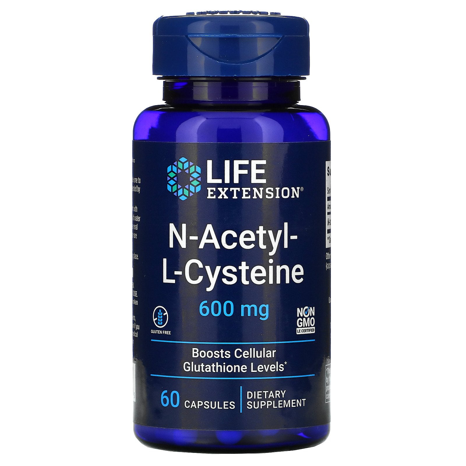 N-Acetyl-L-Cysteine, 600 mg, 60 Capsules, Life Extension
