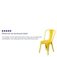 thumbnail image 2 of Commercial Grade 4 Pack Yellow Metal Indoor-Outdoor Stackable Chair, 2 of 9
