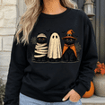 thumbnail image 2 of Halloween Shirt, Black Cat Costume Sweatshirt, Ghost Mummy Witch Kitty Hoodie, Spooky Cat T-Shirt, Cute Halloween Gift for Cat Lovers, 2 of 9