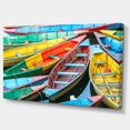 thumbnail image 1 of Designart - Rowing Boats on the Lake in Pokhara - Boat Canvas Art Print, 1 of 2
