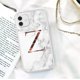thumbnail image 1 of Funda de teléfono de moda con letra inicial AZ para iPhone 13 Pro Max 11 Pro Max 12 Pro Max 12 Mini 13MiniLuxury, funda suave con textura de mármol Deng Xun unisex, 1 of 2