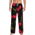 thumbnail image 2 of Goofa Cherry Printed Soft Pajama Pants for Men, Wide Leg Comfy Casual Lounge Yoga Pants-Large, 2 of 9