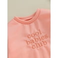 thumbnail image 5 of Liacowi Newborn Baby Fall Cotton Romper Sweatshirt Long Sleeve Crew Neck Embroidery Letters Bodysuit One Piece 3 6 12 18 Months Infant Clothes for Girls Boys, 5 of 7