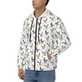 thumbnail image 3 of Kdxio Farm Roosters Print Men Hoodies Casual Hoodies for Men with Zip Pockets Full Zip Long Sleeve Sweatshirt Sports Hooded Jacket-Small, 3 of 5