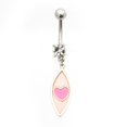thumbnail image 1 of 14 gauge Dangler Pastel Heart Belly Button Ring, 1 of 10
