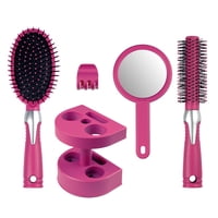 5-Piece Beauty Gifts Hair Brush Set, Adults and Teens (Pink) only .00: eDeal Info