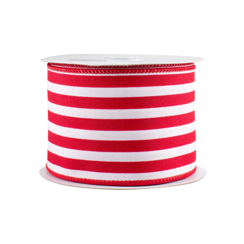 Wired RedWhite Ribbon 58 wide BY THE YARD