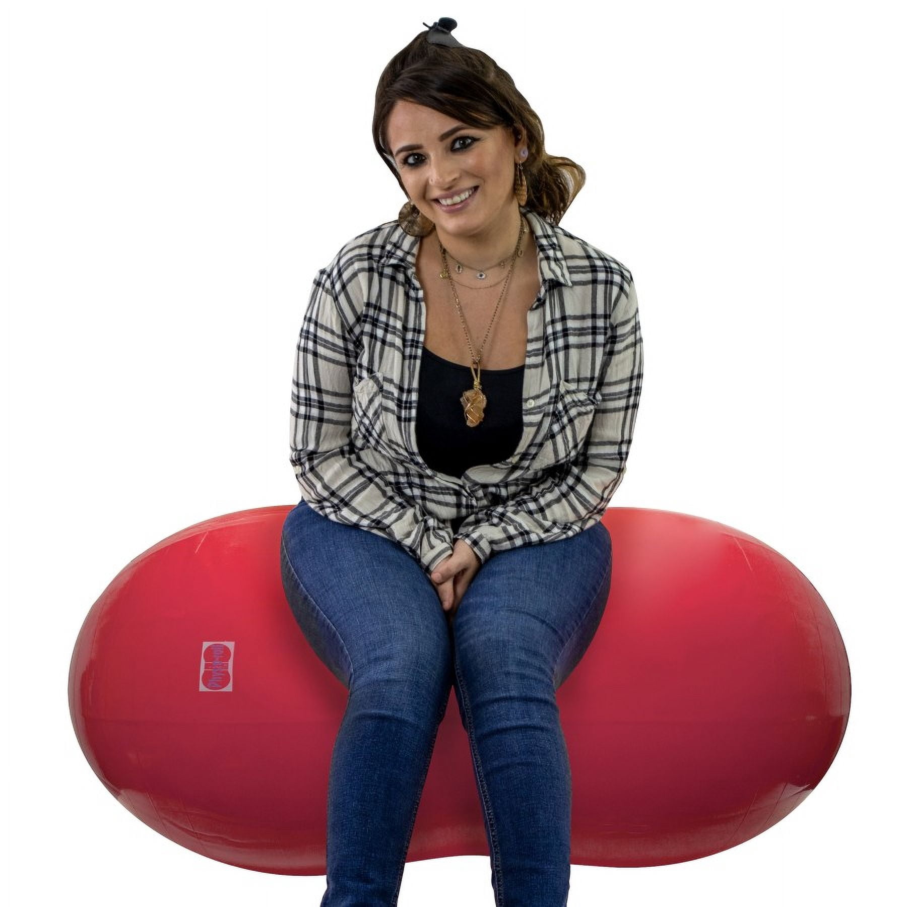 PhysioGymnic molded vinyl inflatable roll, 85 cm (34"), red