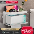 thumbnail image 1 of Suncoda Brach Brach, Toilet Tissue Box Storage Rack Wall Mounted Toilet Paper Drawer Bathroom Non Perforated Toilet Paper Rack Household Paper Roll Rack, 1 of 3