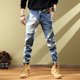 thumbnail image 2 of Pantalones vaqueros para hombre, estilo harén cónico, estilo vaquero, elegantes, ajustados, corte de bota, de lujo, informales, holgados, elásticos, estilo Harajuku, tallas XS, 2 of 5