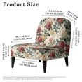 thumbnail image 6 of ZIATUBLES Chair Covers Slipcover Armless Accent Slipcover Soft Stretch Slipper Chair Covers with Elastic Bottom Washable Small Chair Decor Protector Cover for Living Dining Room, Retro Rose Beige, 6 of 7